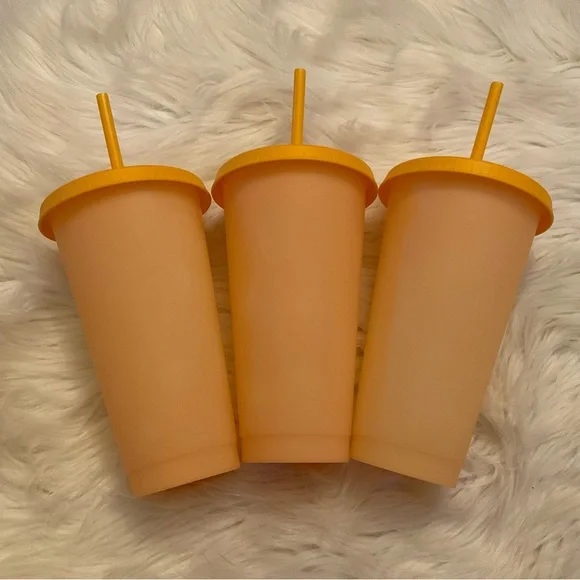 Orange Color Changing Cups - New - Bundle of 3 - Picture 7 of 9